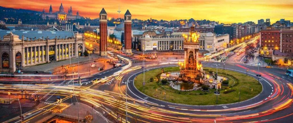 Vista panorámica desde el Centro Comercial Arenas de Barcelona