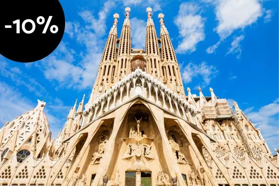 Front view of Sagrada Familia