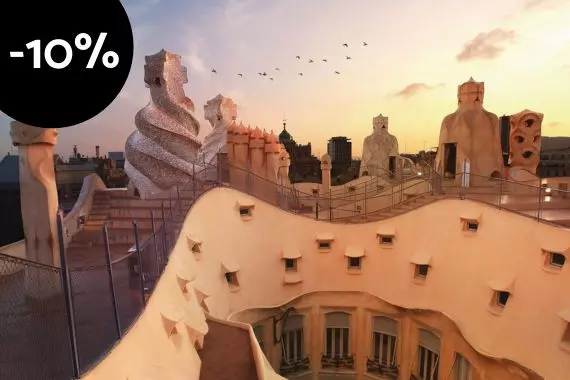 La pedrera en el atardecer