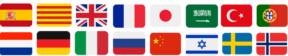 Pre-recorded audio guide in 16 languages